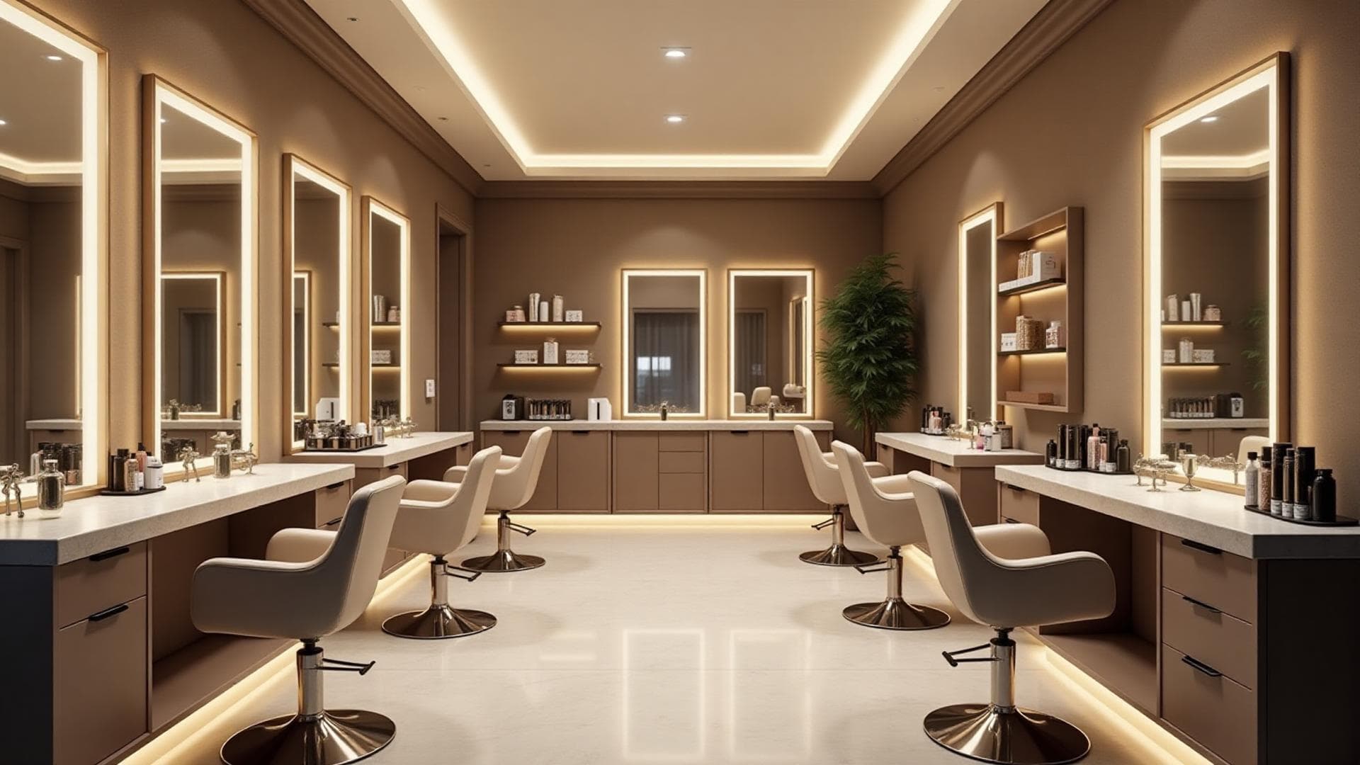 Luxury salon interior